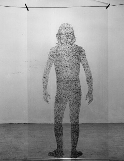 Michelangelo Pistoletto, Autoritratto di stelle, 1973, fotografia su pellicola trasparente, cm 200 x 105, Foto: Paolo Pellion