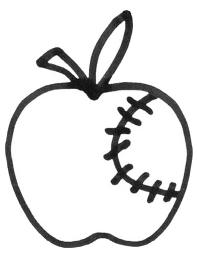 The Apple Made Whole Again / La Mela Reintegrata (2007),” disegno realizzato da Michelango Pistoletto per il libro “Omniteismo e Demopraxis, Chiarelettere, 2017